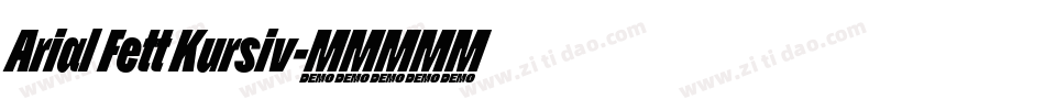 Arial Fett Kursiv字体转换